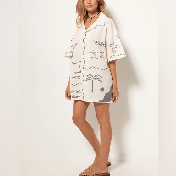 Maurie & Eve Sky Minded Shirt Mini Dress & Shorts Set - Picture 4 of 13